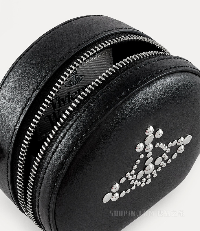 Studs Mini Round Crossbody Bag
