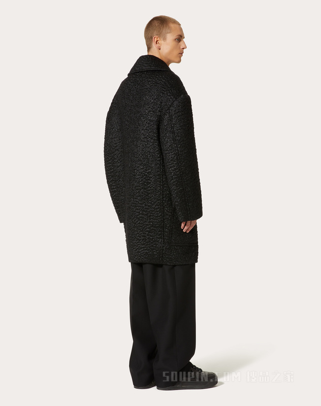 BOUCLÉ WOOL羊毛双排扣大衣