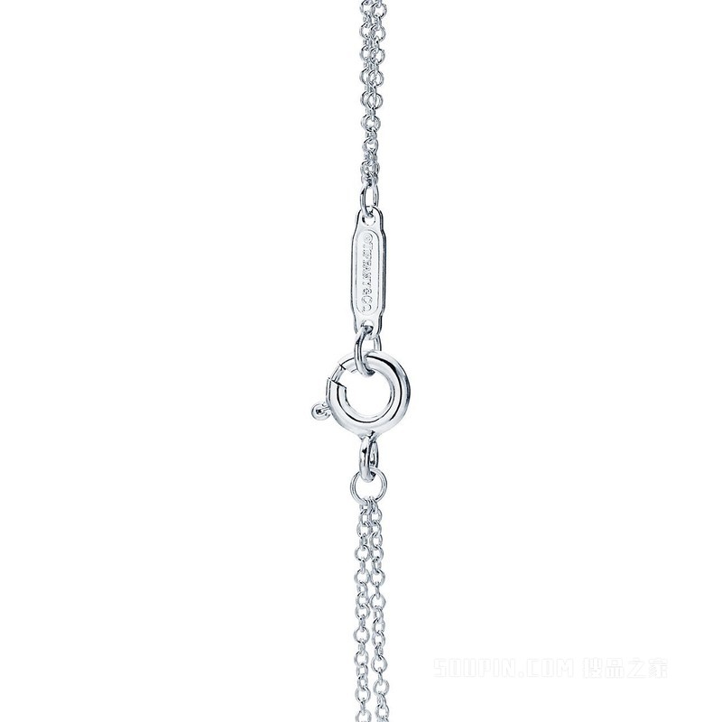 Return to Tiffany™ 系列纯银 Heart Tag 双链手链，小号