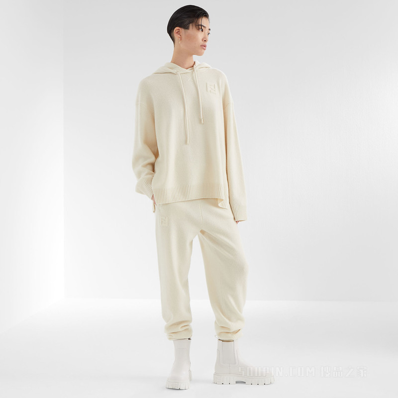Fendi Force 白色皮革切尔西靴
