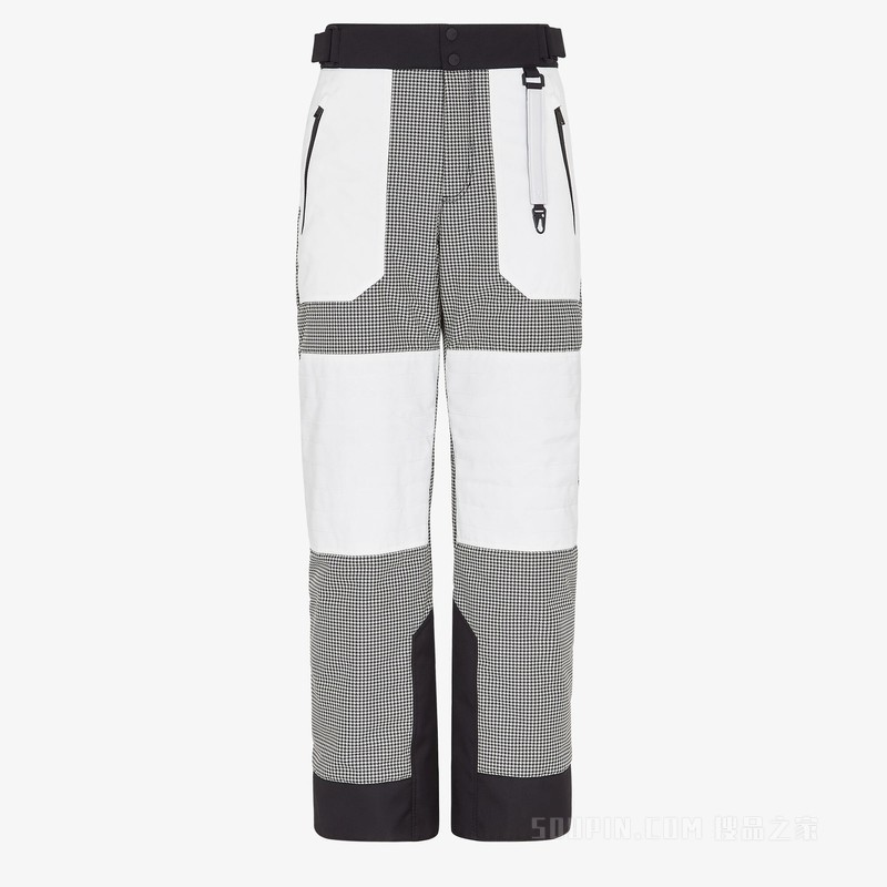 滑雪长裤 白色与Vichy高科技布料长裤