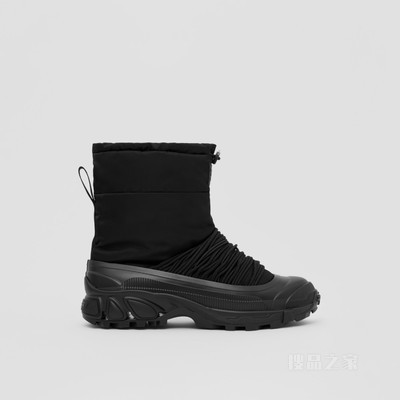 绳编装饰 ECONYL®雪地靴 (黑色) - 男士