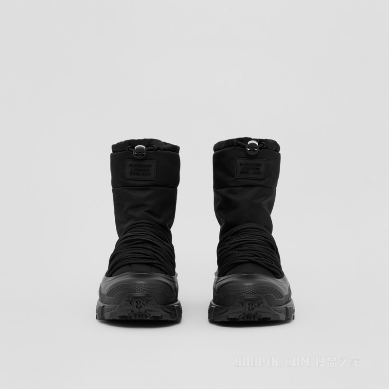 绳编装饰 ECONYL®雪地靴 (黑色) - 男士