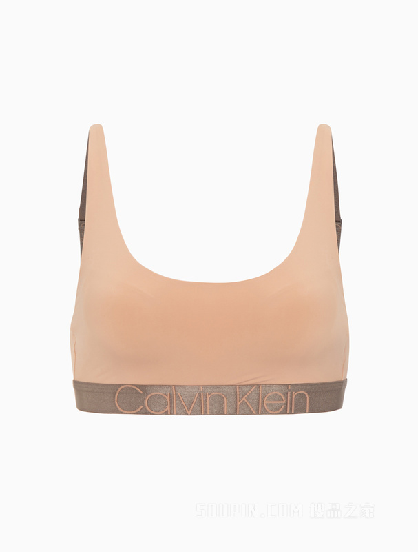 【炫光引力带】Calvin Klein 22秋冬女士U型光泽LOGO无钢圈文胸QF6325AD