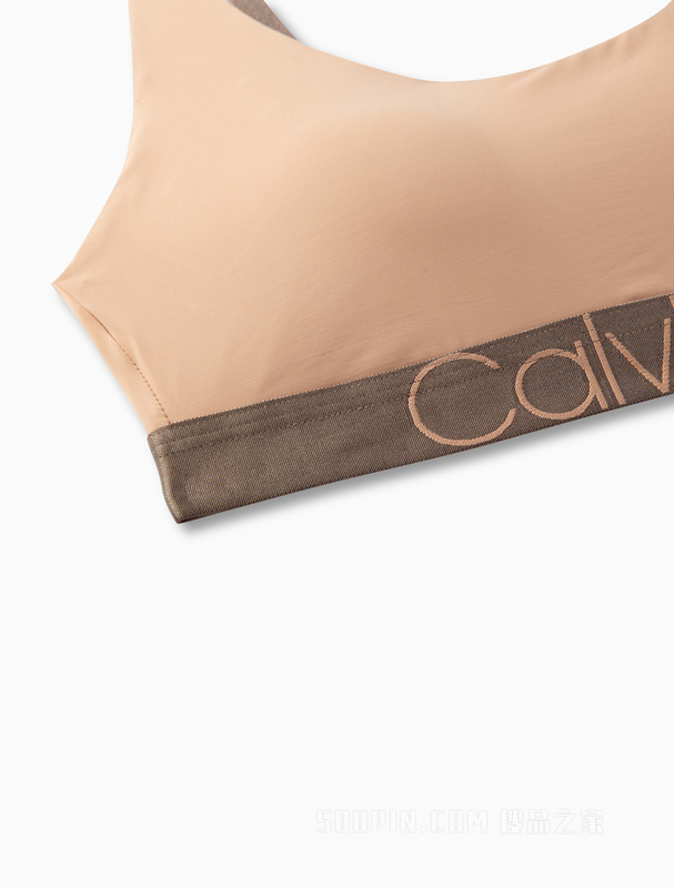 【炫光引力带】Calvin Klein 22秋冬女士U型光泽LOGO无钢圈文胸QF6325AD