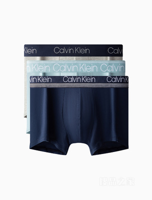 Calvin Klein 22秋冬男士三条装时尚循环LOGO舒适棉质透气平角内裤NB2729