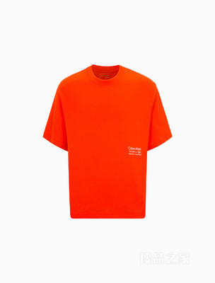 【简约系列】Calvin Klein 22秋冬男女情侣中性图案印花短袖T恤40709ST
