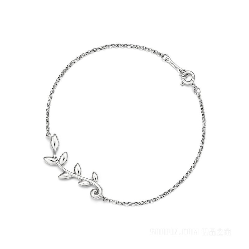 Paloma Picasso™ Olive Leaf 纯银小号蔓枝手链。
