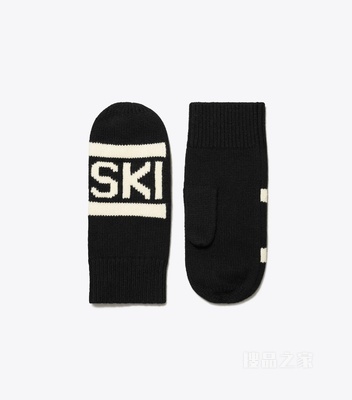 Apres Ski 图案手套 律动黑/奶油白
