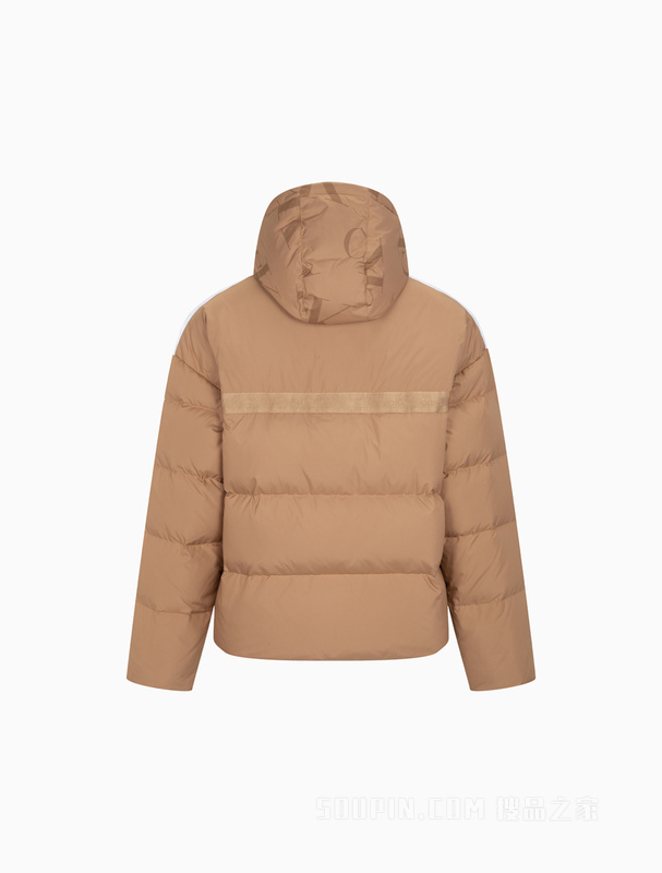 Calvin Klein 22秋冬新款男士简约LOGO织带三防连帽保暖羽绒服J323735