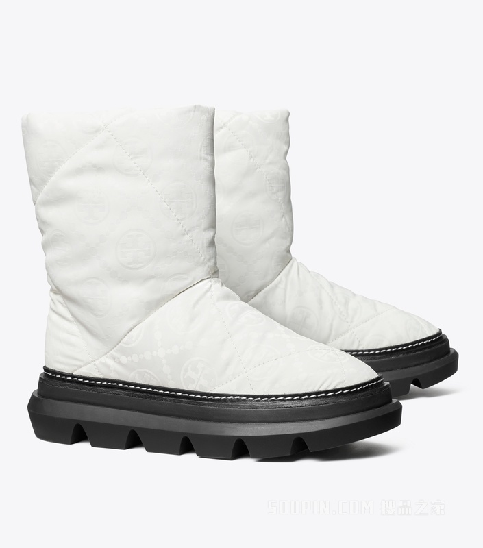 休闲雪地靴 雪白色