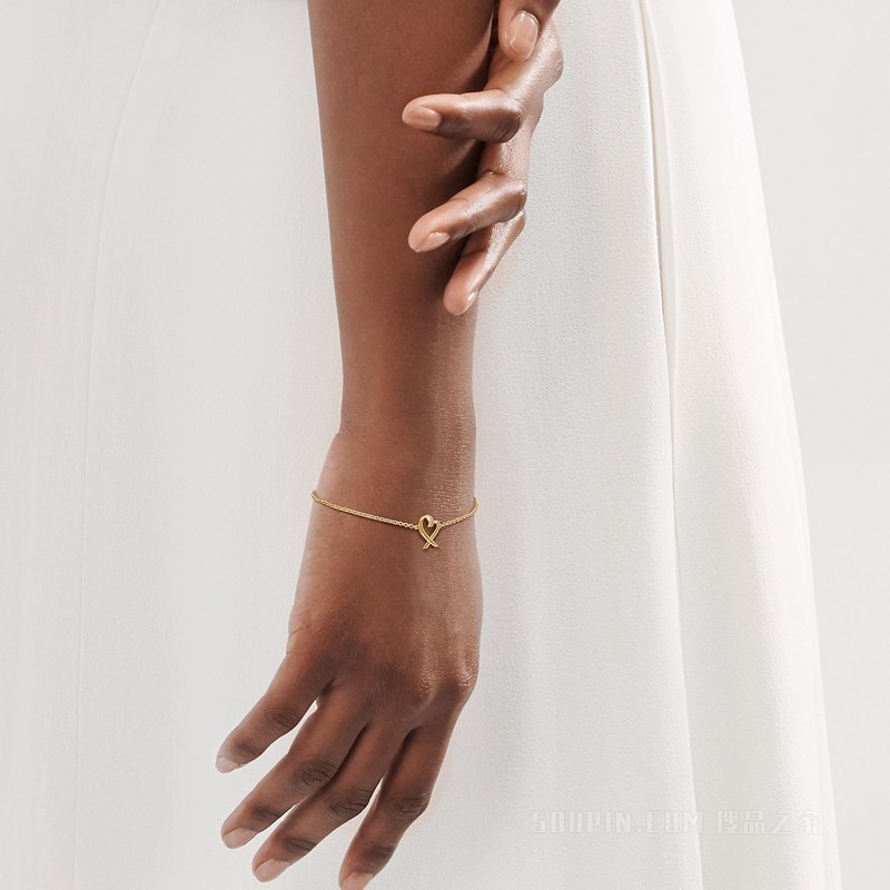 Paloma Picasso® 系列 Loving Heart 18K 黄金手链，小号。