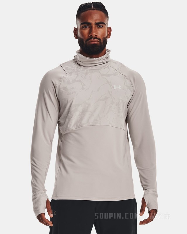 男士UA Out The Cold跑步漏斗领运动衣