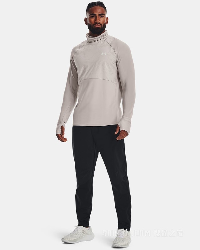 男士UA Out The Cold跑步漏斗领运动衣