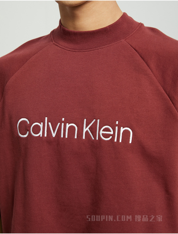 【简约系列】Calvin Klein 22秋冬男女情侣中性宽松短袖卫衣40JM236