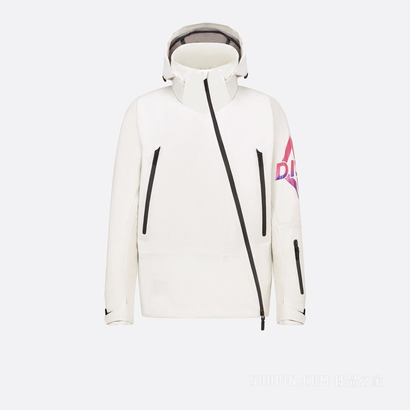 DIOR AND DESCENTE 防风夹克 白色科技帆布