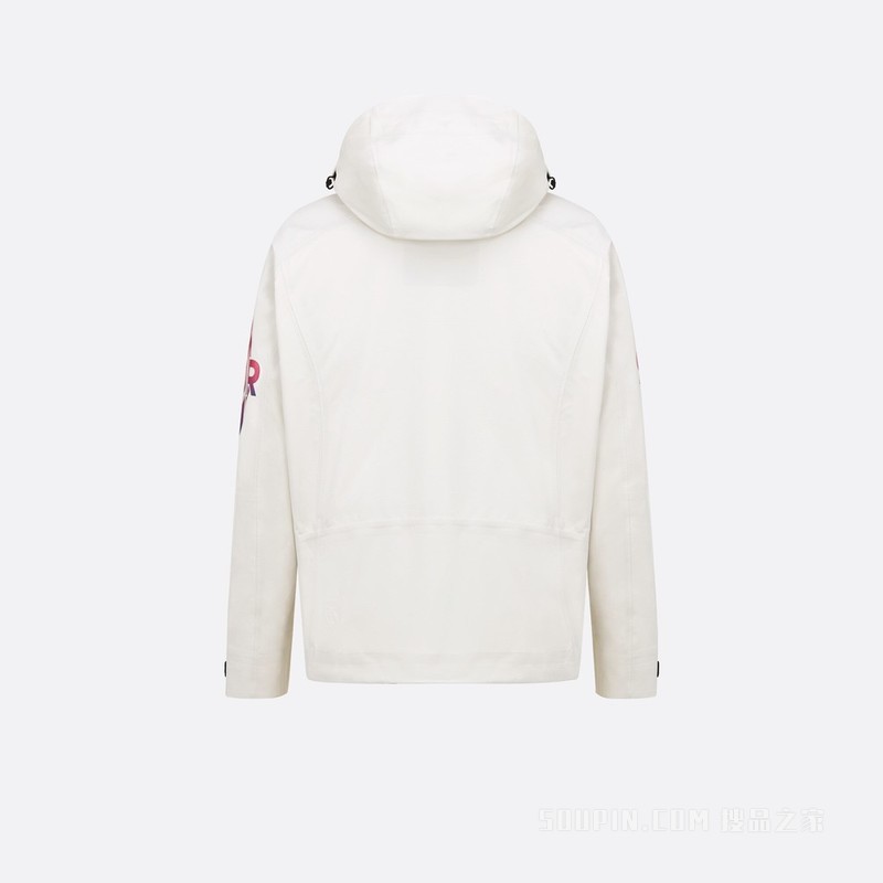 DIOR AND DESCENTE 防风夹克 白色科技帆布