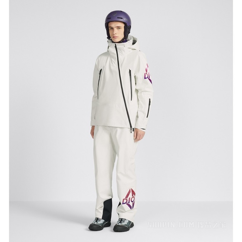 DIOR AND DESCENTE 防风夹克 白色科技帆布