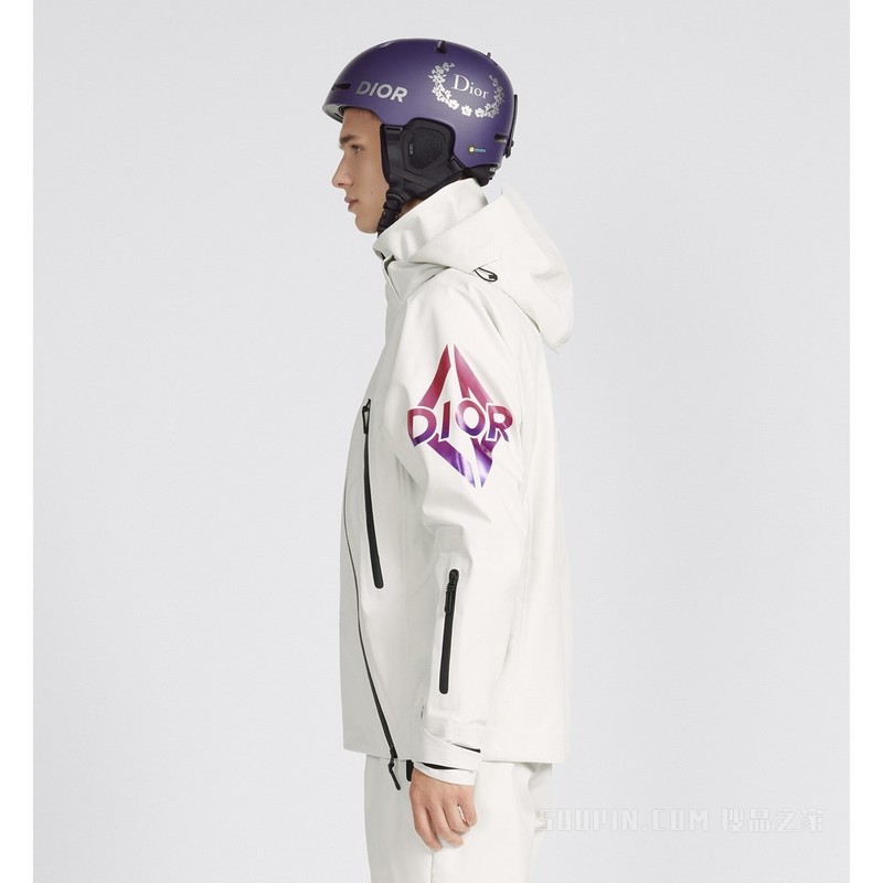 DIOR AND DESCENTE 防风夹克 白色科技帆布