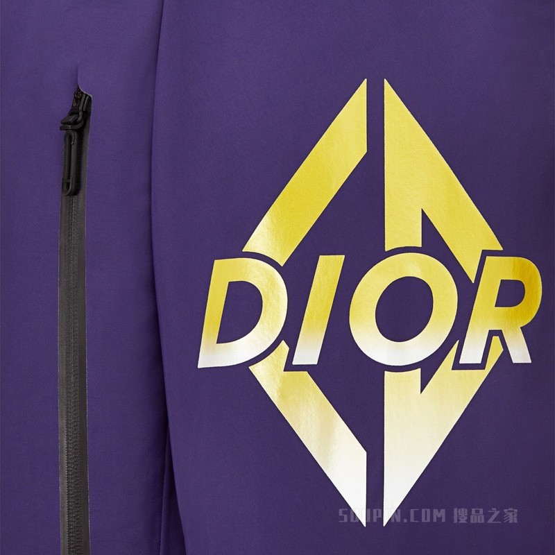 DIOR AND DESCENTE 防风夹克 紫色科技帆布