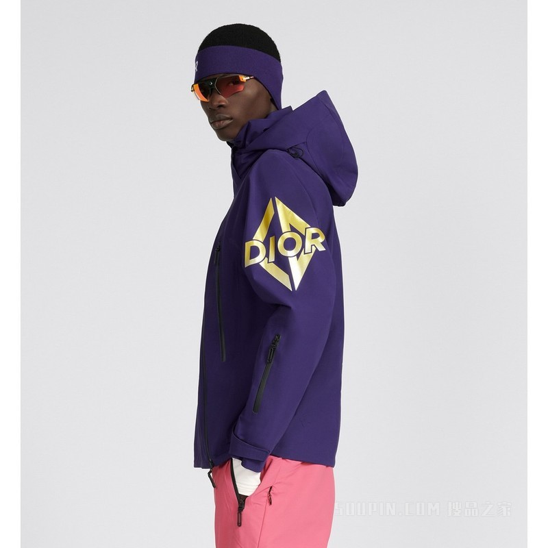 DIOR AND DESCENTE 防风夹克 紫色科技帆布