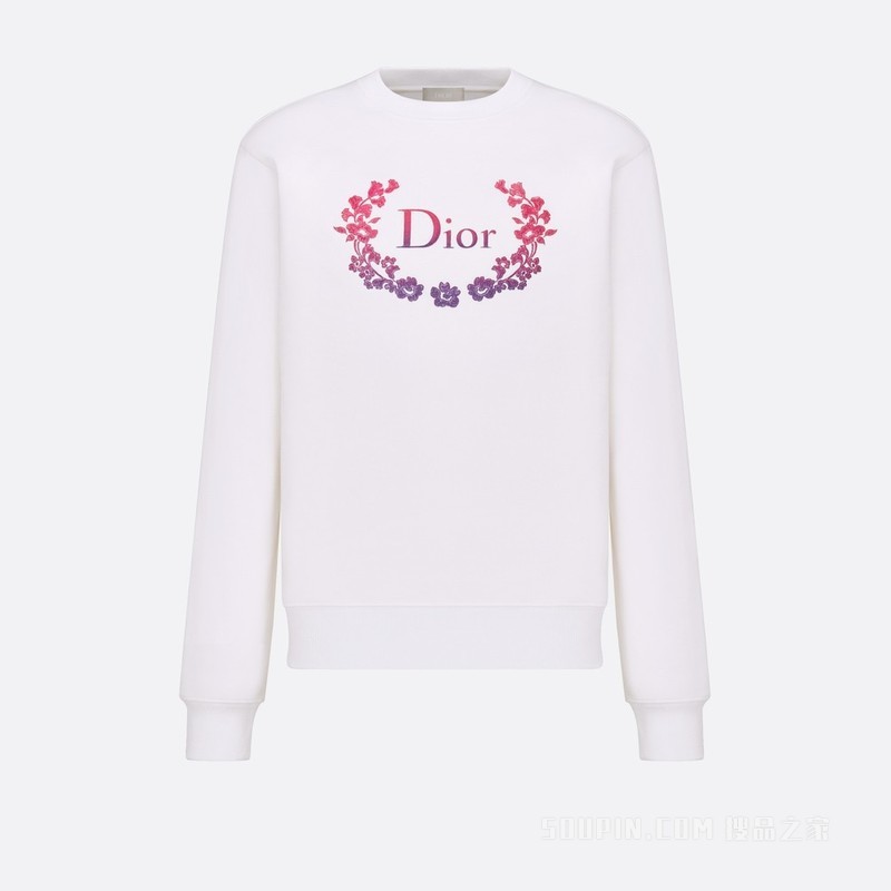 宽松版型卫衣 白色棉质起绒面料