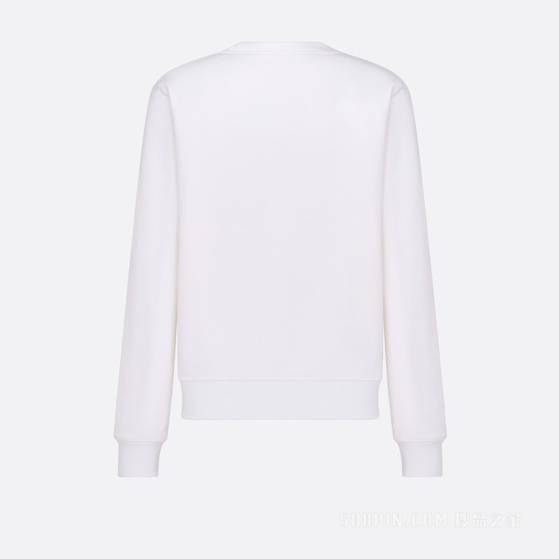 宽松版型卫衣 白色棉质起绒面料