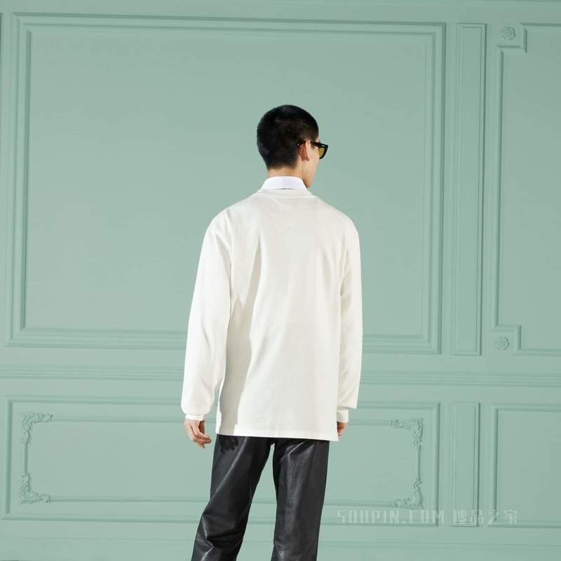 复古Gucci臭鼬印花T恤 米白色