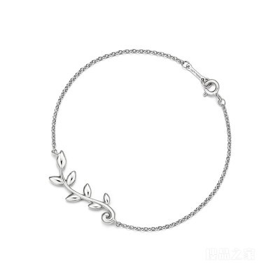 Paloma Picasso™ Olive Leaf 纯银中号蔓枝手链。