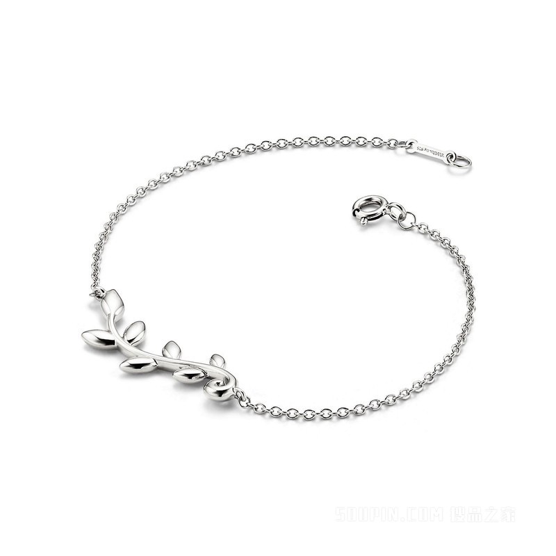 Paloma Picasso™ Olive Leaf 纯银中号蔓枝手链。