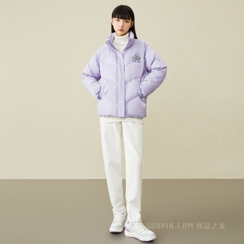 【关晓彤同款】安踏KM系列冰球防泼水科技女子加厚羽绒服