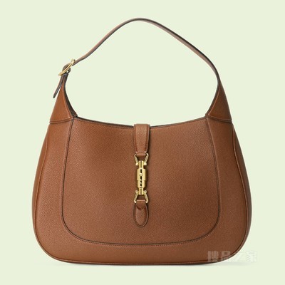 Jackie 1961系列中号天然粒纹背包 原棕色皮革