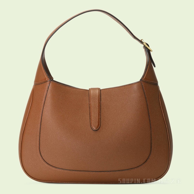 Jackie 1961系列中号天然粒纹背包 原棕色皮革