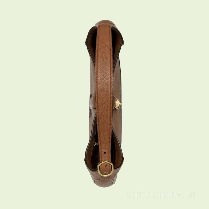 Jackie 1961系列中号天然粒纹背包 原棕色皮革