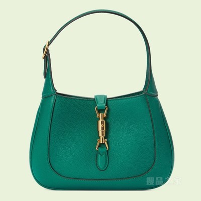 Jackie 1961系列小号天然粒纹背包 翠绿色皮革