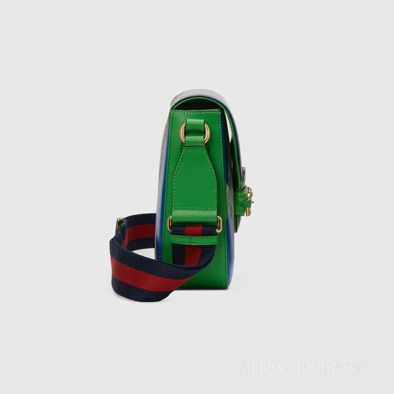 Gucci Horsebit 1955系列拼布肩背包 多色帆布皮革