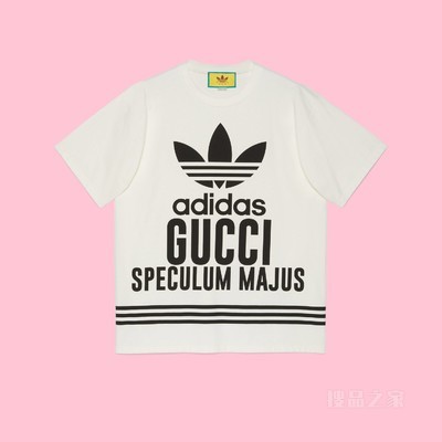 adidas x Gucci联名系列针织棉T恤 白色