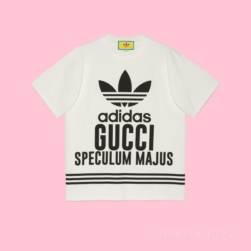 adidas x Gucci联名系列针织棉T恤 白色