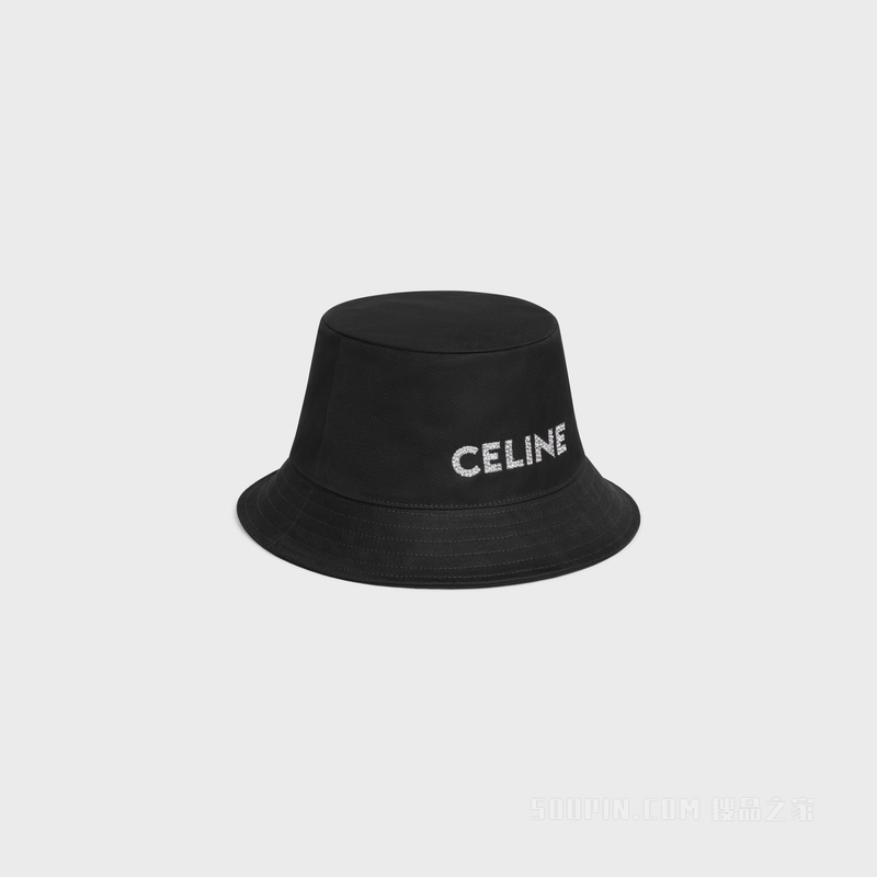 CELINE棉质华达呢饰钉渔夫帽 26823