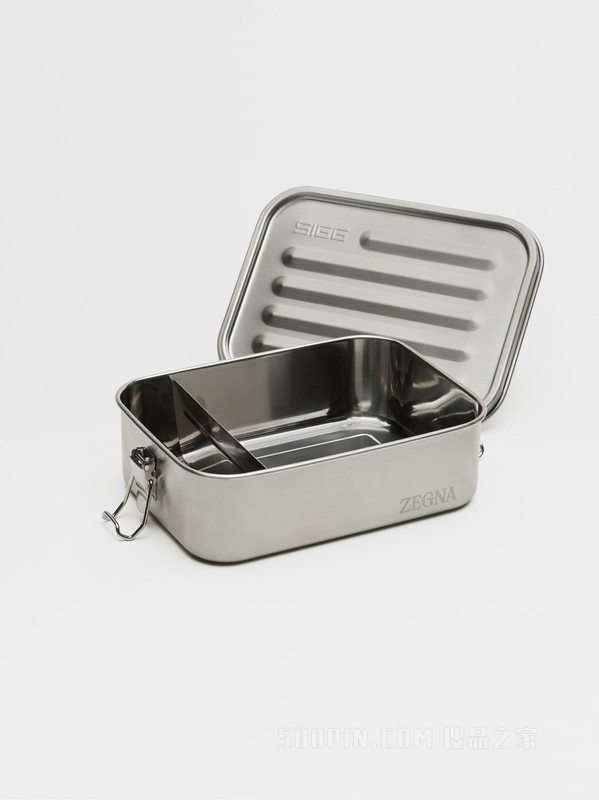 杰尼亚与 Sigg 联名款灰色精钢宝石午餐盒