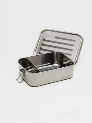 杰尼亚与 Sigg 联名款灰色精钢宝石午餐盒