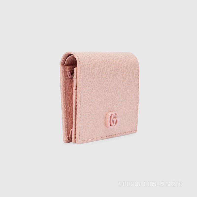 GG Marmont系列卡片夹 浅粉色皮革