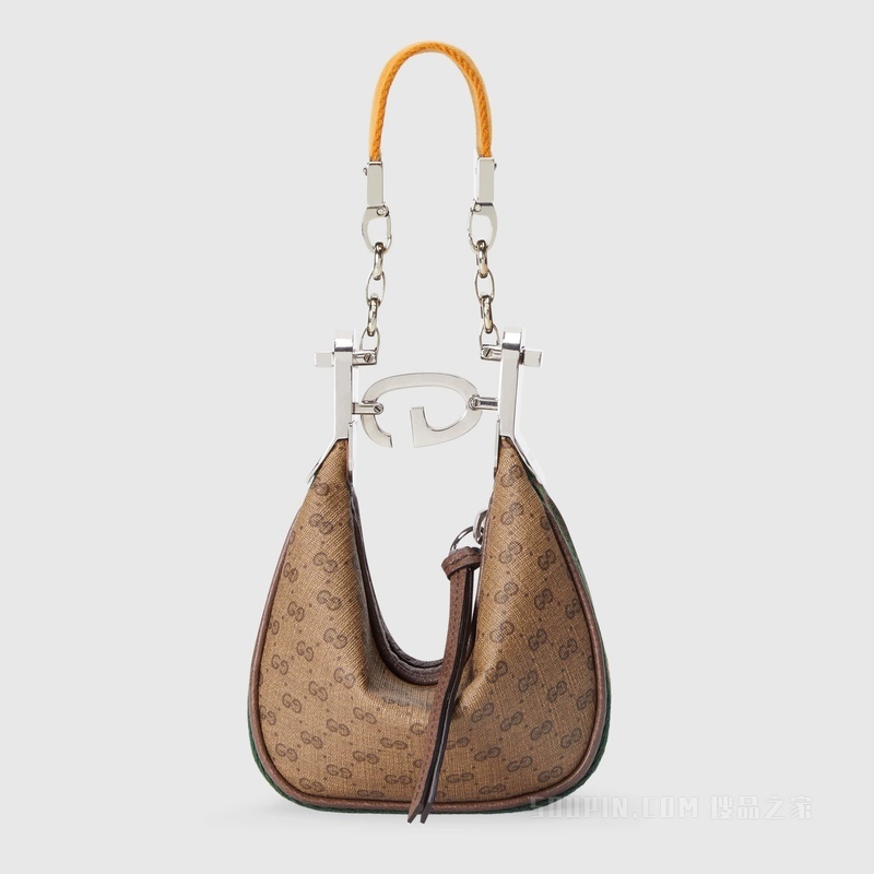 Gucci Attache系列迷你手袋 米色和乌木色帆布