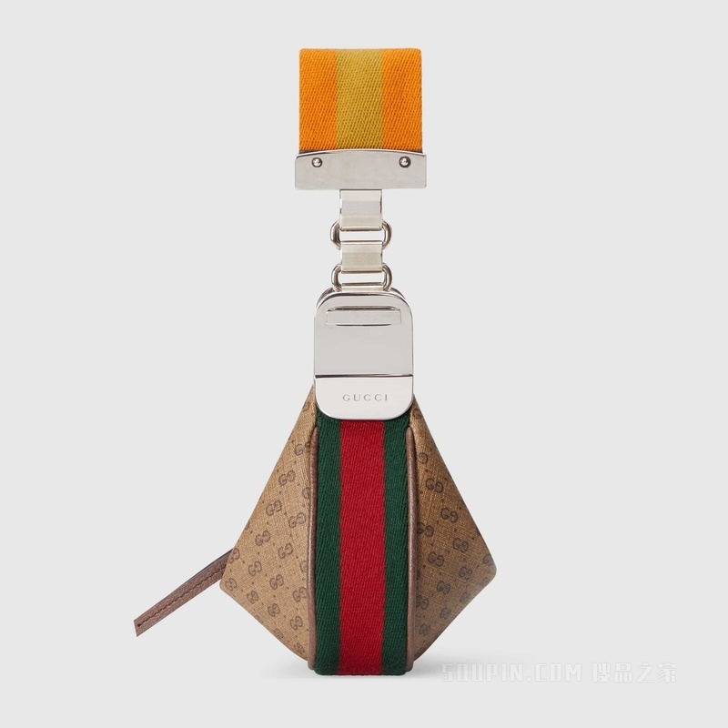 Gucci Attache系列迷你手袋 米色和乌木色帆布