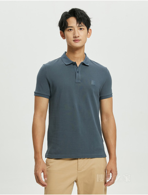 Calvin Klein 22早秋新款男士休闲LOGO标牌纯棉透气翻领短袖POLO衫J321527