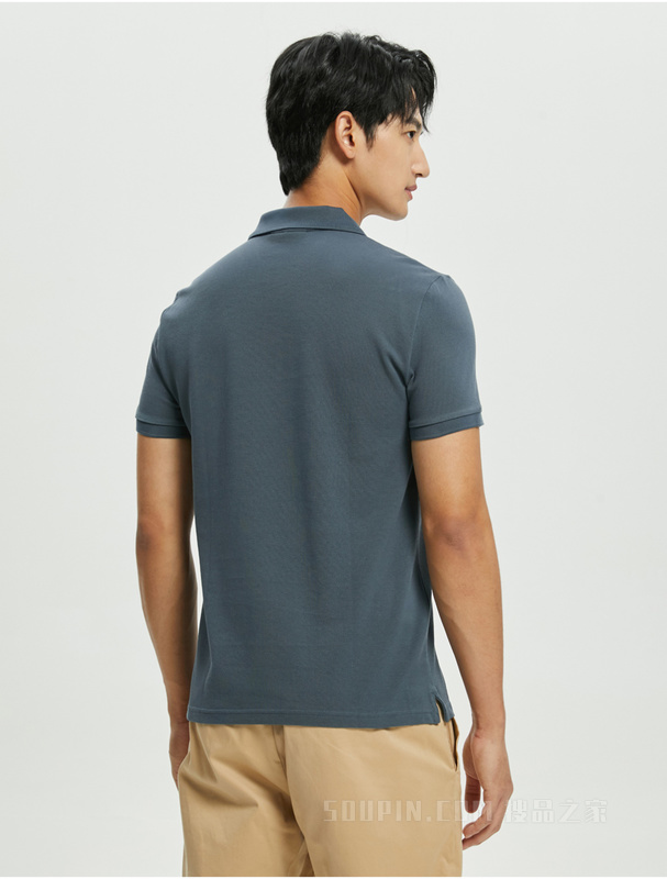 Calvin Klein 22早秋新款男士休闲LOGO标牌纯棉透气翻领短袖POLO衫J321527