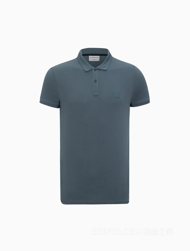 Calvin Klein 22早秋新款男士休闲LOGO标牌纯棉透气翻领短袖POLO衫J321527