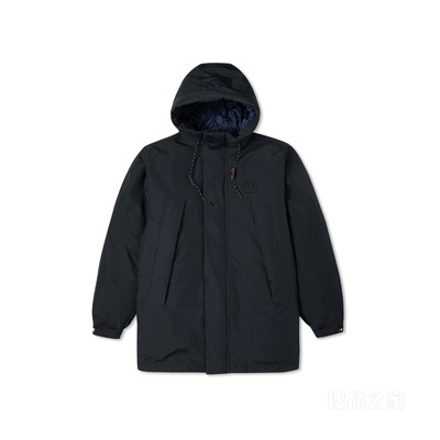 【男子】冬季连帽羽绒服休闲保暖外套 男款 黑色