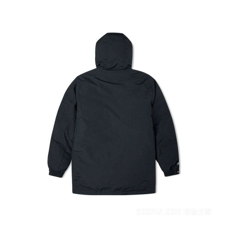 【男子】冬季连帽羽绒服休闲保暖外套 男款 黑色
