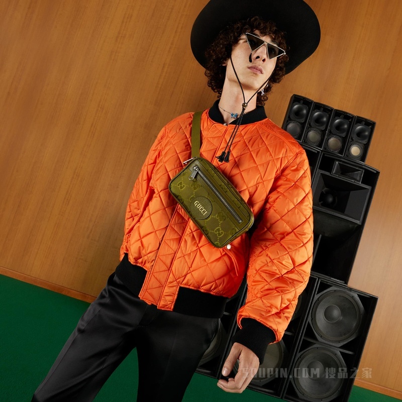 Gucci Off The Grid系列腰包 森林绿GG ECONYL®